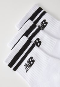New Balance EVERYDAY STRIPE ANKLE UNISEX 3 PACK - Strømper - white/black