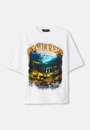 LOOSE FIT TEE - Print T-shirt - white