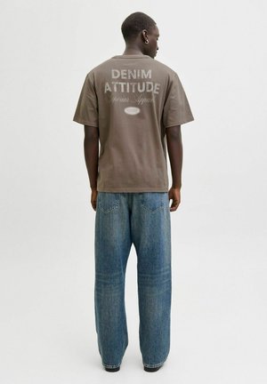 JJEDOVER GRAPHIC TEE SS CREW NECK SN - T-shirt con stampa - dark brown