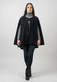 Dalle Piane Cashmere - WITH TOGGLE - Cape - nero Thumbnail Image 1