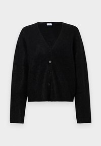 FLUFFY CARDIGAN - Vest - ink black