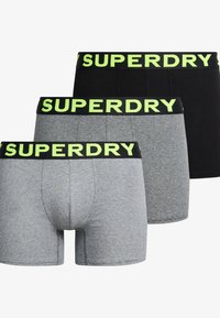Superdry & Co 3ER PACK - LOGOBUND  - Calzoncillos - ath grey feeder blk stripe blk
