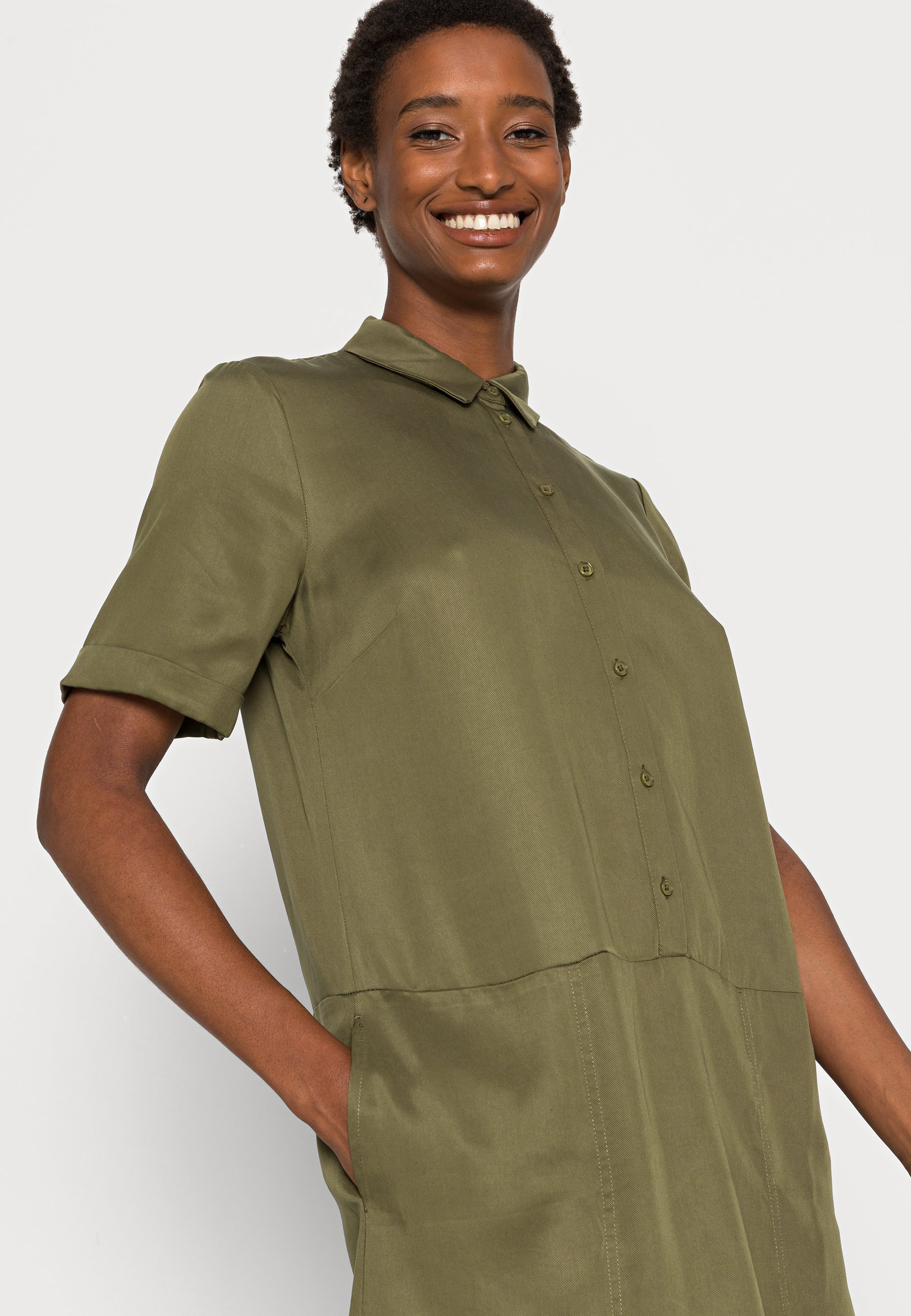 draft DRESS - Shirt dress - moss green 