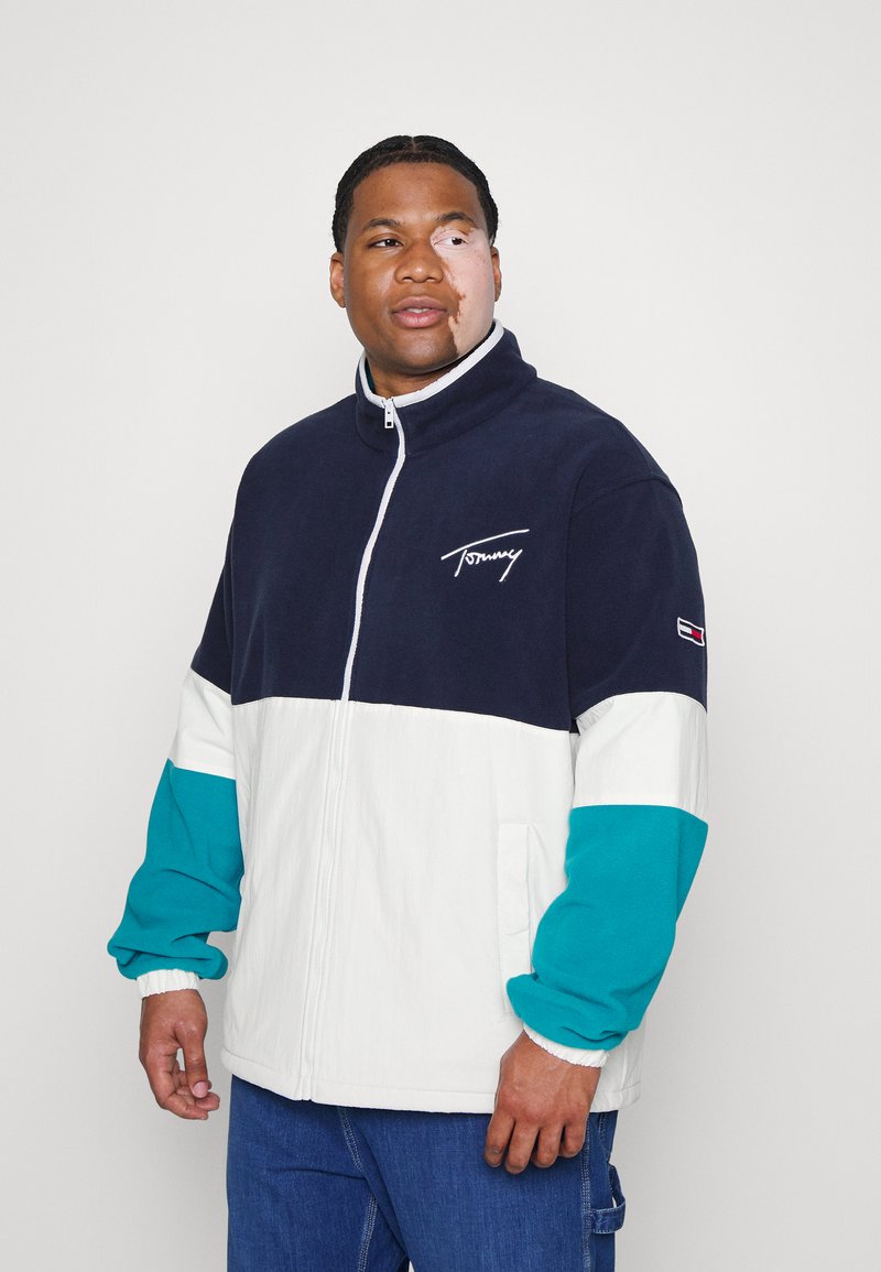 Tommy Jeans Plus MIX MEDIA RETRO JACKET Fleece jacket twilight navy