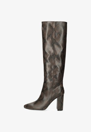 Mexx, MEXX HEELED HIGH BOOT KRYSTAL INDY HEELED HIGH BOOT - Laarzen met hoge hak - dark brown