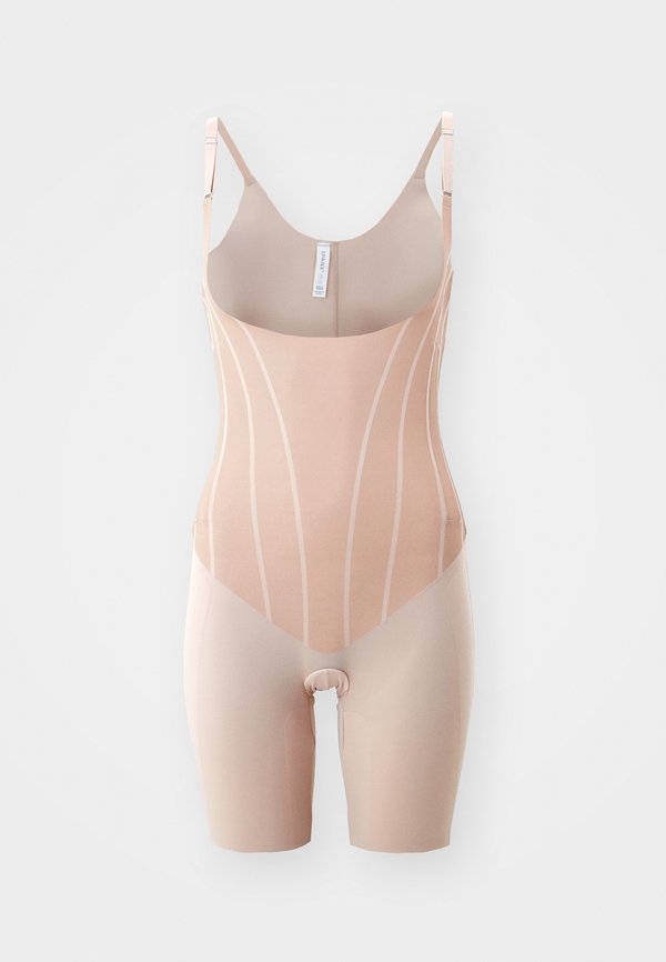 SUPER SCULPT OPEN BUST MID THIGH - Shapewear - natural bronze2