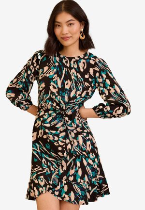 REGULAR FIT TIE MINI - Rochie de zi - black