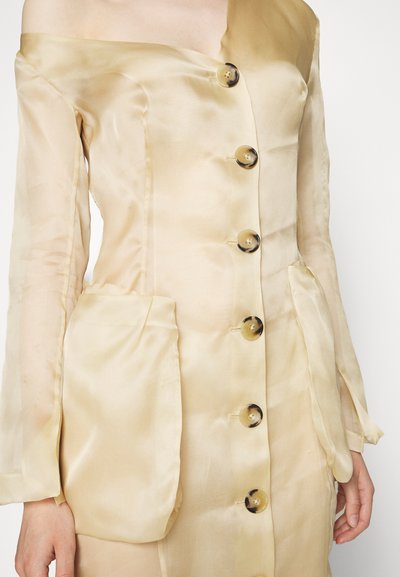 A.W.A.K.E. MODE OFF SHOULDER ORGANDY WITH POCKETS - Cocktail dress / Party dress - beige