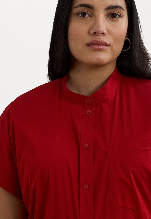 TIE FRONT COTTON BLEND SHIRTDRESS - Shirt dress2