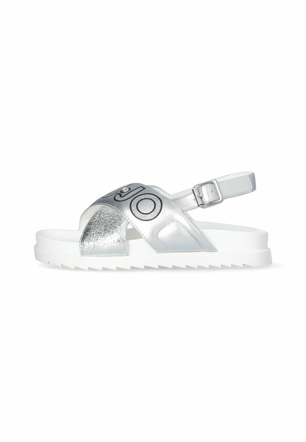 LOGO - Riemensandalette - silver