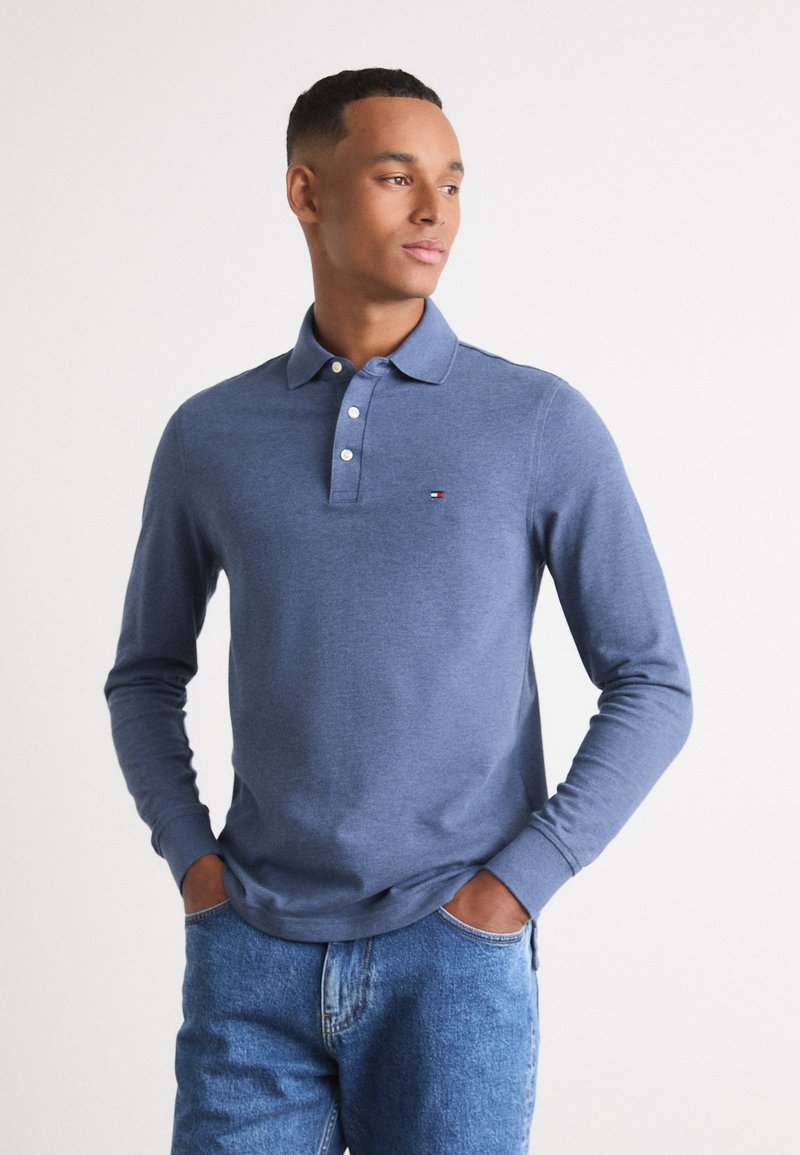 Tommy Hilfiger SLIM - Top s dlhým rukávom - faded indigo heather