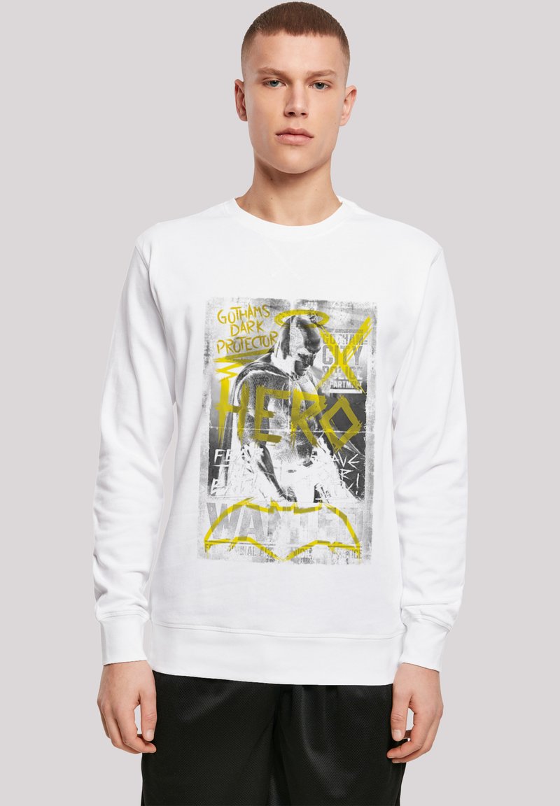 F4NT4STIC DC COMICS BATMAN VS SUPERMAN WANTED POSTER - Sudadera - white