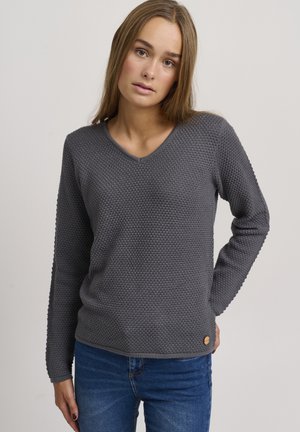 OXHANNA - Strickpullover - pewter