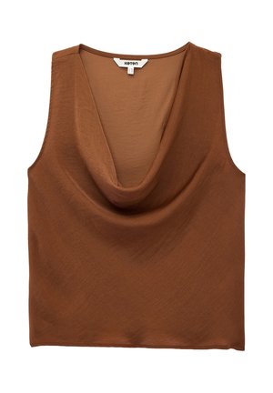 Koton, SLEEVELESS COWL NECK BLOUSE. - Blouse - brown