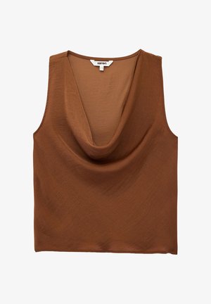Koton, SLEEVELESS COWL NECK BLOUSE. - Blouse - brown