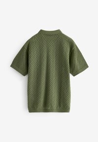 Next SHORT SLEEVE TROPHY NECK - REGULAR FIT - Bluză polo - khaki green