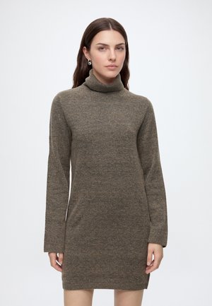JJXX, JXVALERIA ROLL NECK DRESS - Рокля тип пуловер - brown
