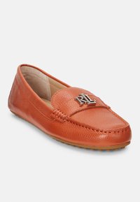 Lauren Ralph Lauren BARNSBURY PEBBLED LEATHER DRIVER - Mokasíny - rust orange