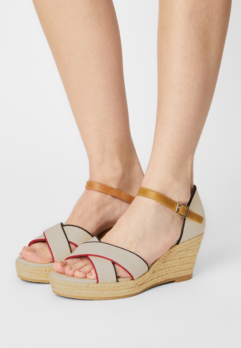s.Oliver Sandali con plateau - grey
