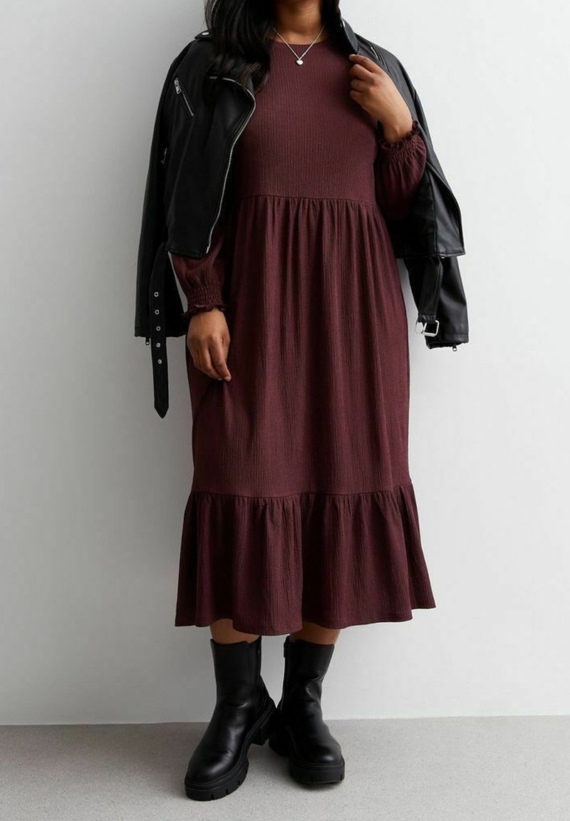 New Look Curves Jerseykleid - mottled bordeaux