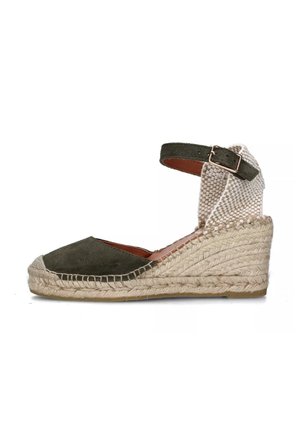 Scarpe con plateau - dark green