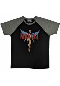 Paradiso Clothing NIRVANA IN UTERO ANGELIC RAGLAN - Print T-shirt - black