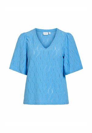 VILA, Short Sleeved VIMARCELLA V-neck - Pusero - all aboard