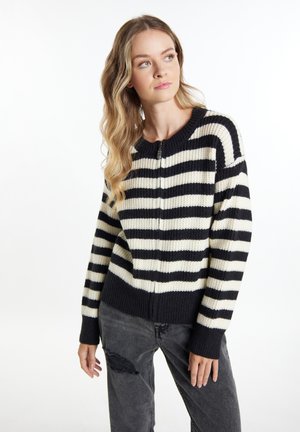 IMANE - Strickjacke - schwarz wollweiss