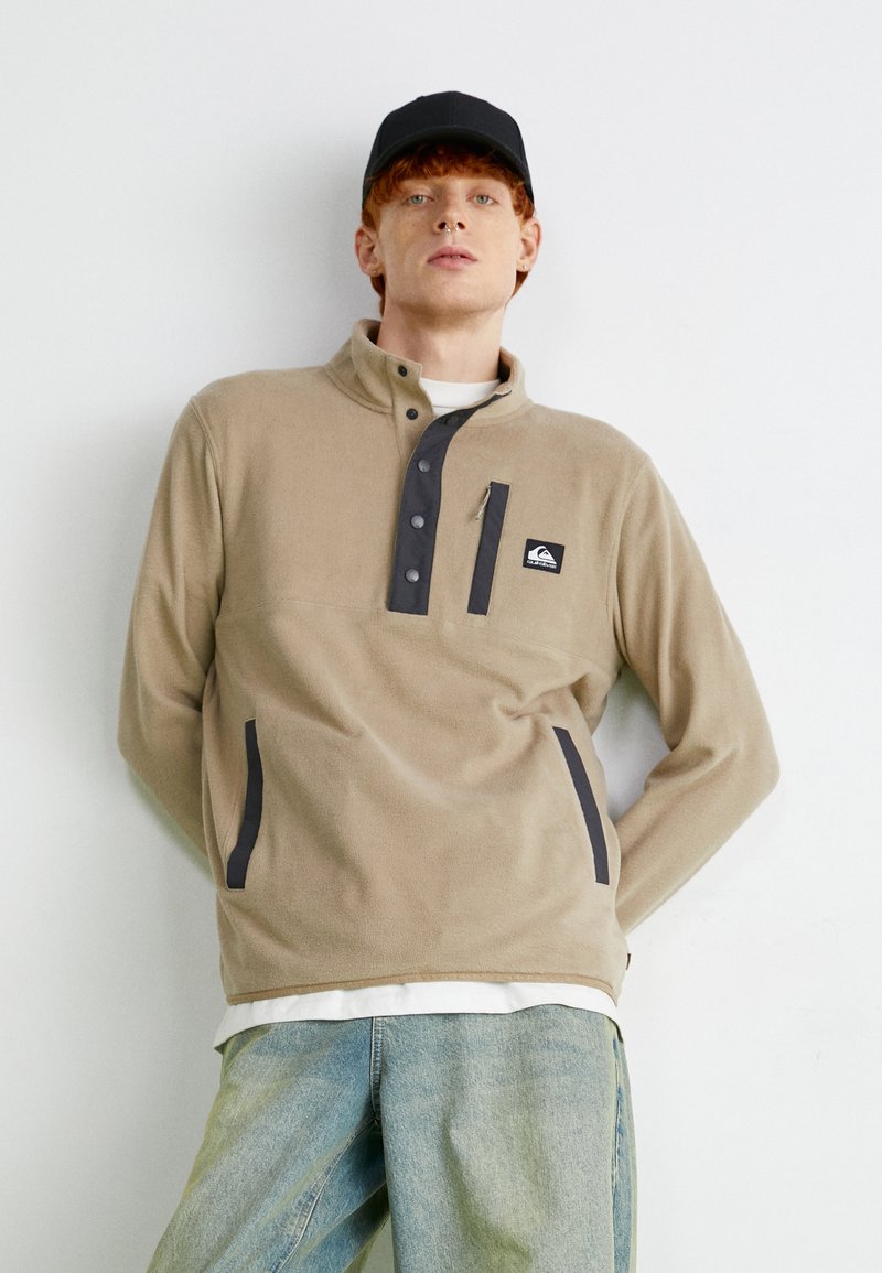 Quiksilver NO DESTINATION 2 HALF SNAP - Fleecepullover - timber wolf