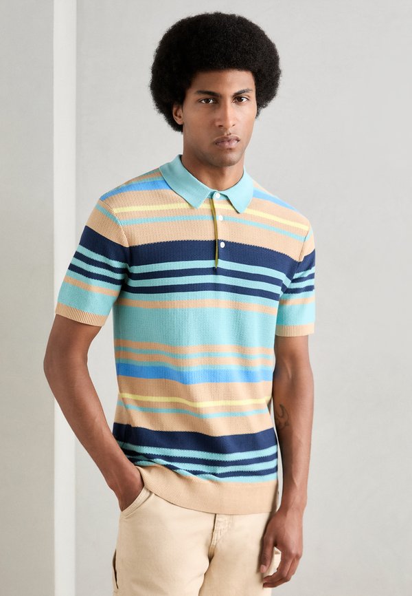 STRUCTURED REGULAR FIT - Polo shirt - soft camel