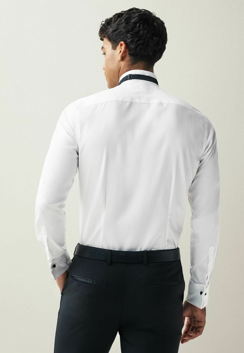 Next - SIGNATURE SUPER SLIM FIT SINGLE CUFF - Ing - white denim, Nagyítás