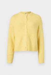 FLUFFY CARDI - Casaco de malha - lemon