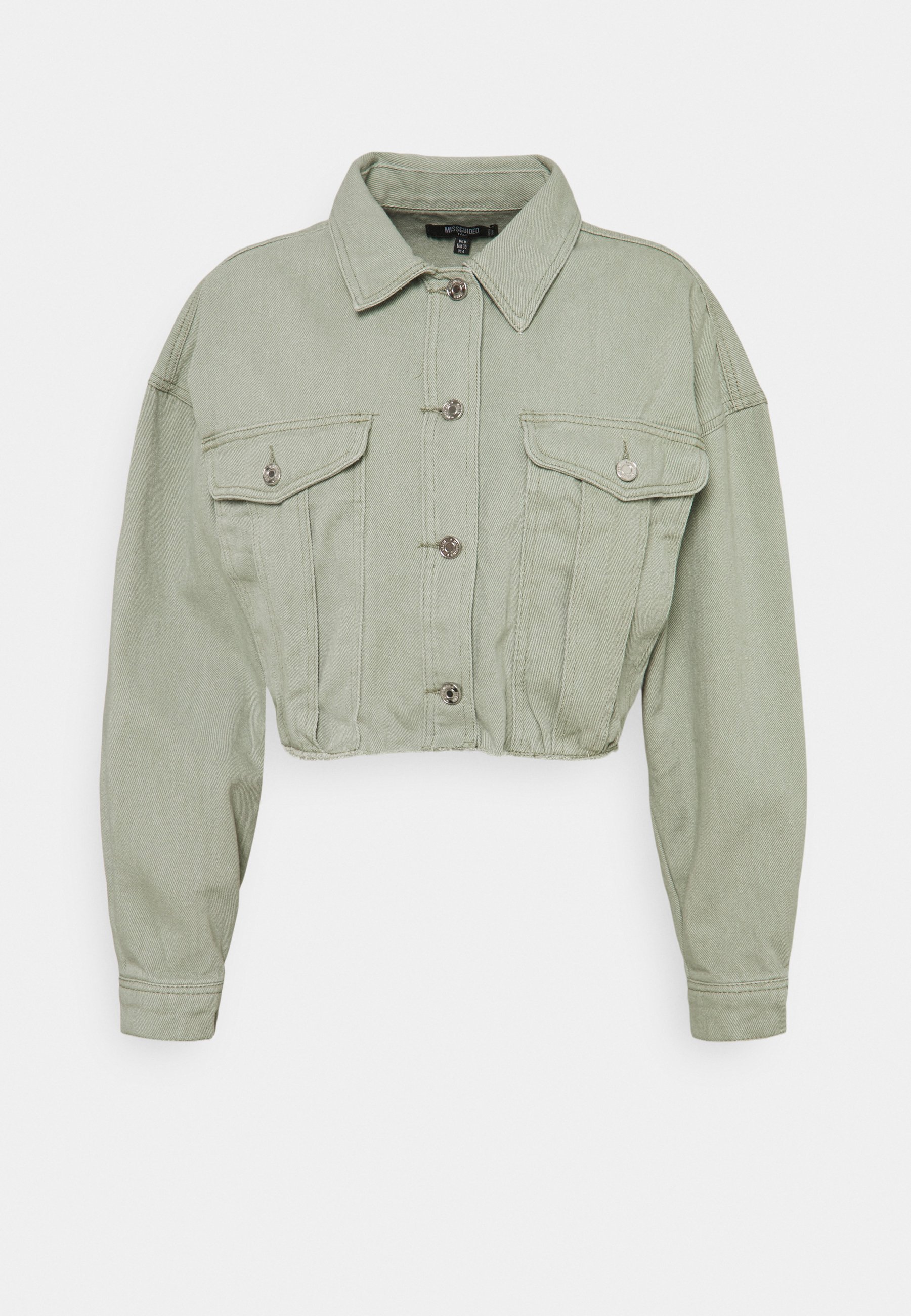 Women CROP RAW HEM JACKET - Denim jacket Women CROP RAW HEM JACKET - Denim jacket