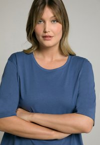 Ulla Popken PLUS SIZE SHORT SLEEVE TEE  - T-Shirt basic - helles segelblau