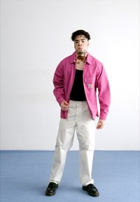 Carhartt WIP SINGLE KNEE PANT - Traperice opuštenog kroja - off-white rinsed
