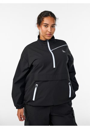 Active by Zizzi MIT REFLEKTIERENDEN DETAILS UND TASCHEN - Windbreaker - black