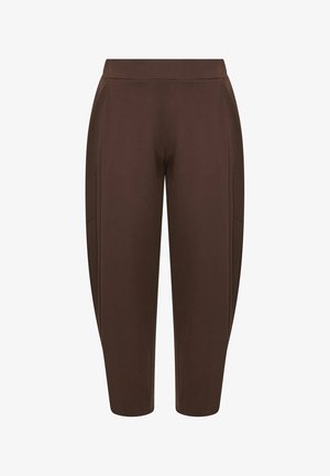 Yours Clothing, PLUS SIZE WIDE LEG TROUSERS - Trousers - brown