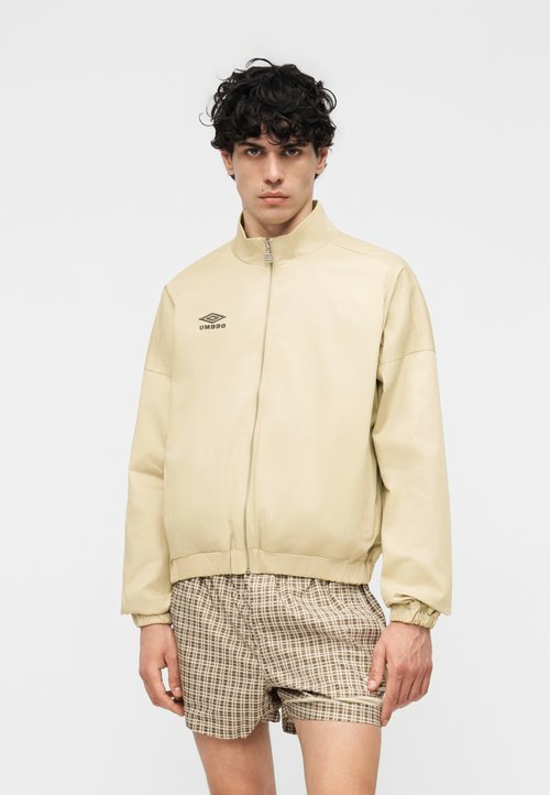 Sweat Homme Umbro Beige Polaire Avec 1/4 Fermeture éclair - Taille M