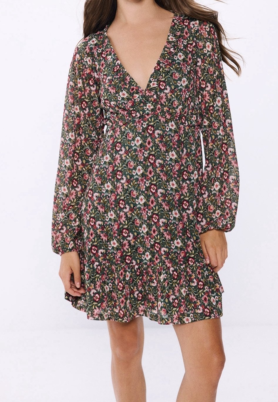 Robe Springfield Fleurie à Bretelles Taille 40 FR - Longueur 90cm, Coton, Très Bon état Occasion | Vêtement Femme été