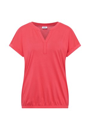 Cecil, SHORT-SLEEVE SHIRT IN TUNIC LOOK, czerwony