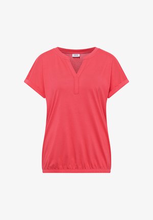 Cecil, SHORT-SLEEVE SHIRT IN TUNIC LOOK - T-shirt basique - coral