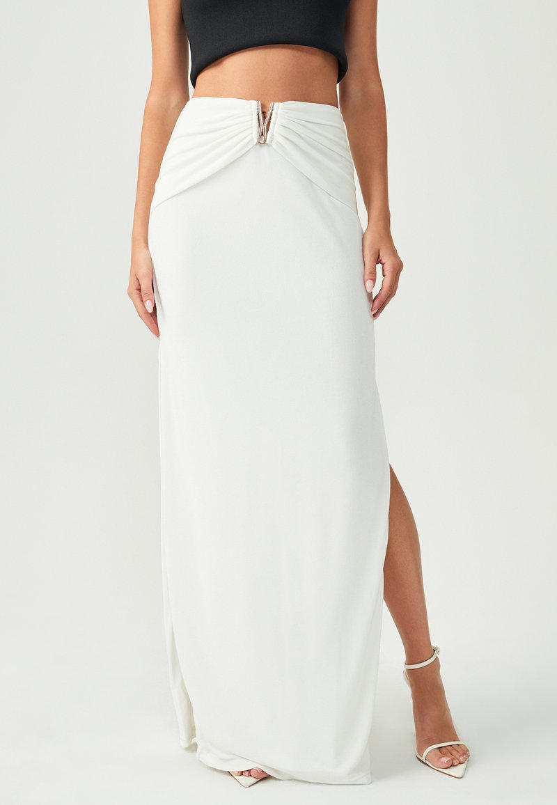 BWLDR WILLOW MAXI SKIRT - Maksi svārki - white