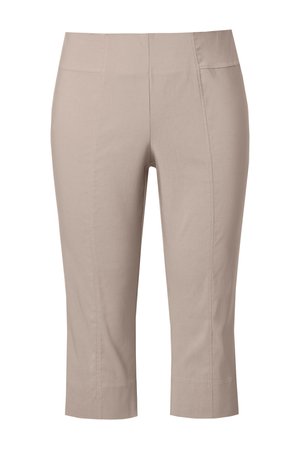 Ulla Popken, 3/4 LENGTH TROUSERS ELASTIC WAIST - Pantalones - beige