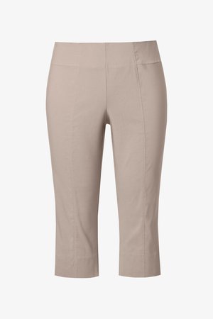 Ulla Popken, 3/4 LENGTH TROUSERS ELASTIC WAIST - Pantaloni - beige