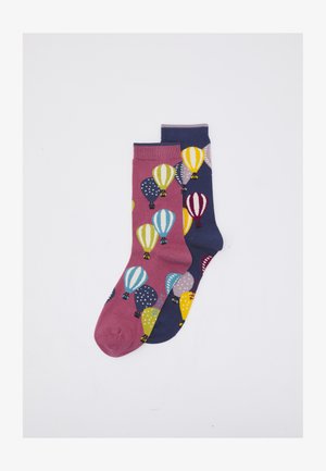 LOUISE AIR BALLON GLADYS BICYCLE SOCKS 2 PACK - Sokken - dark rose pink/mineral blue