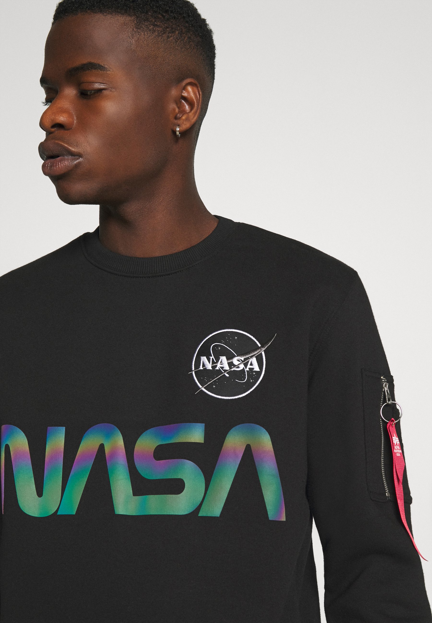 Alpha Industries NASA RAINBOW Sweatshirt blackschwarz Alpha Industries NASA Sweatshirt schwarz Zalando.at