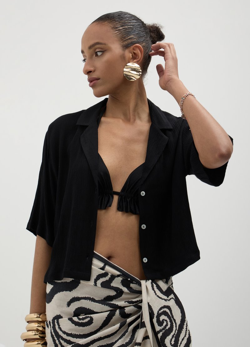 Calliope TINTA UNITA - Camicia - nero