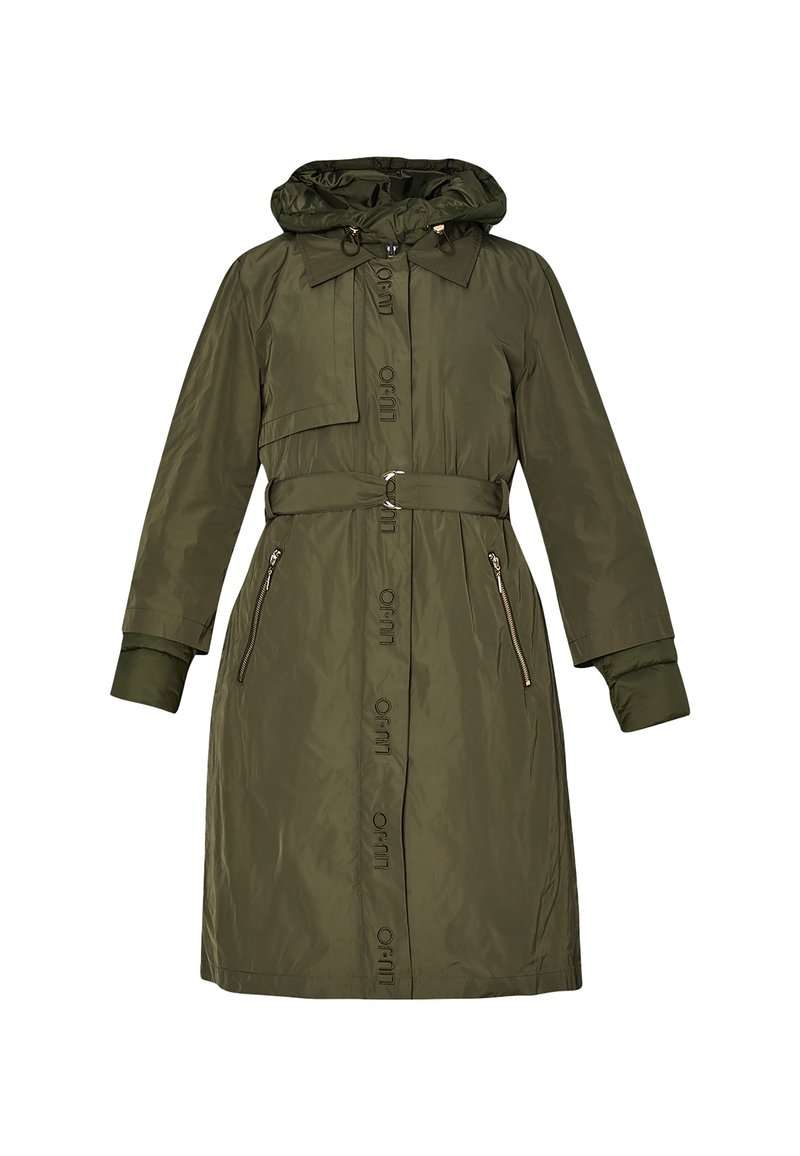 LIU JO Wintermantel olijfgroen gemêleerd