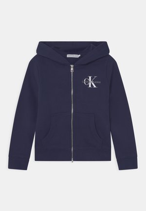 MONOGRAM ZIP THROUGH HOODIE UNISEX - Sweat à capuche zippé - peacoat