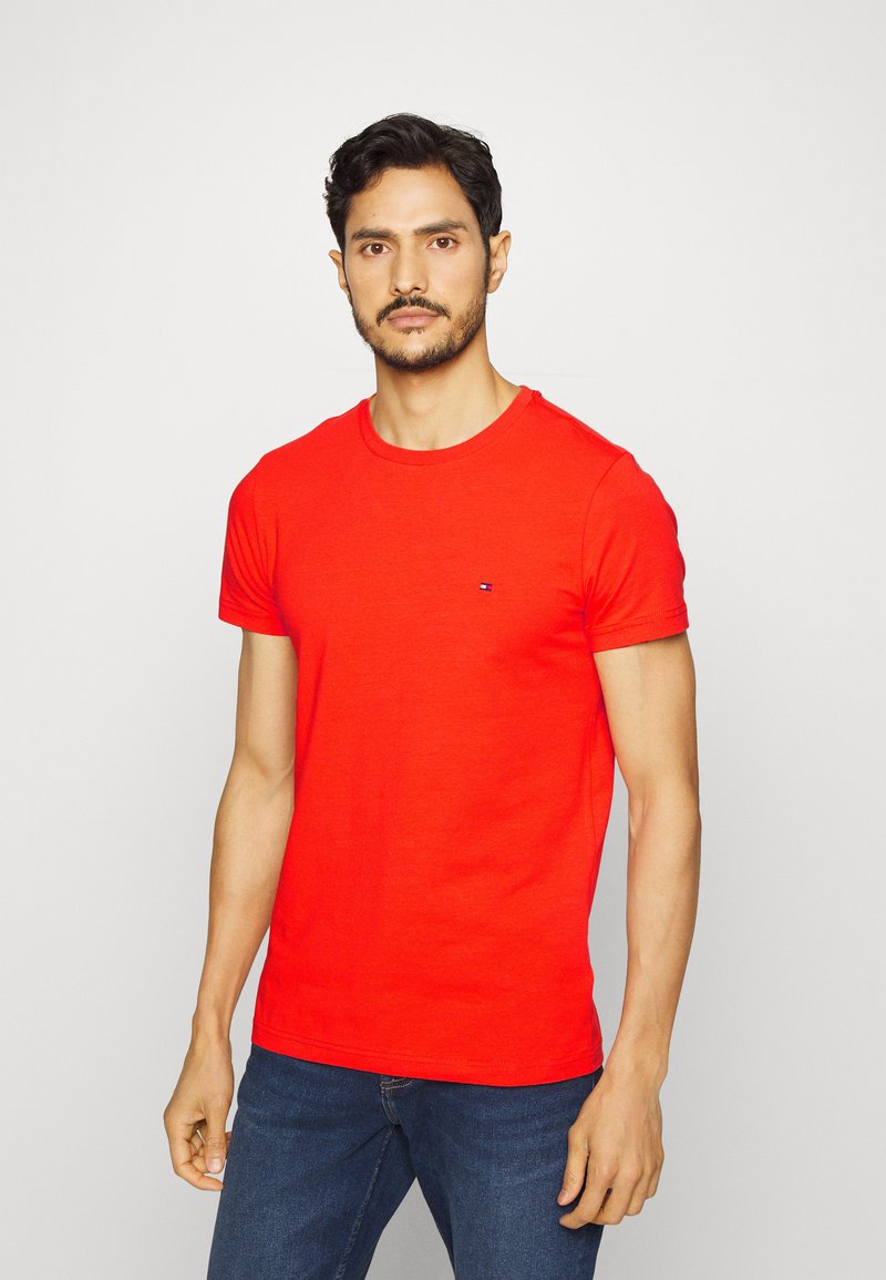 Tommy Hilfiger STRETCH SLIM FIT TEE TShirt basic deep orange